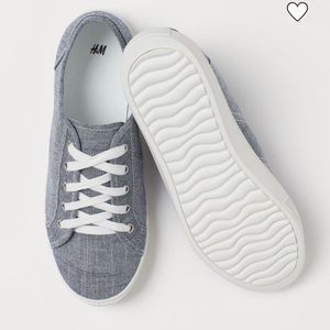 H&M  Blue  Melange Sneakers